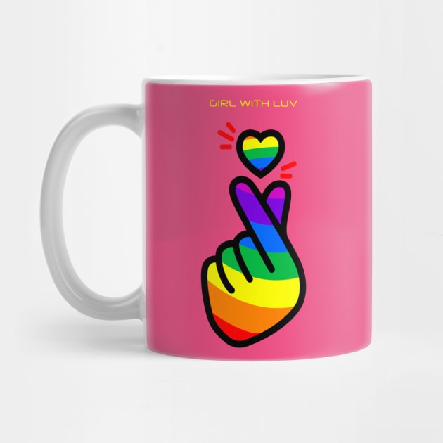 Girl with luv: celebrate the pride rainbow by Blacklinesw9